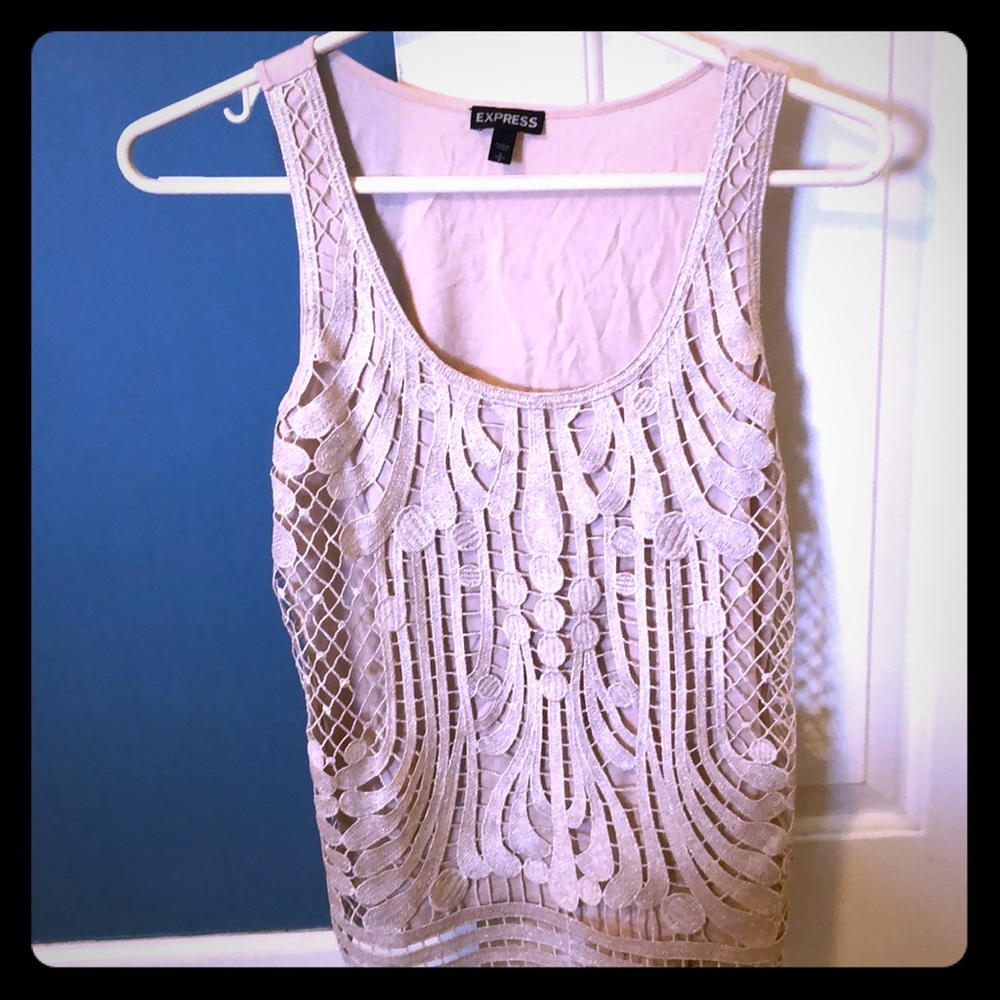 Gold Sparkle Knit Tank